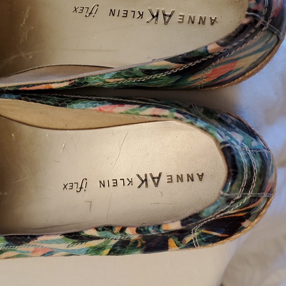 Anne Klein Iflex Stefana Tropical Hawaiian Print Jute Loafers Flats, Size 8.5 M - Picture 5 of 11